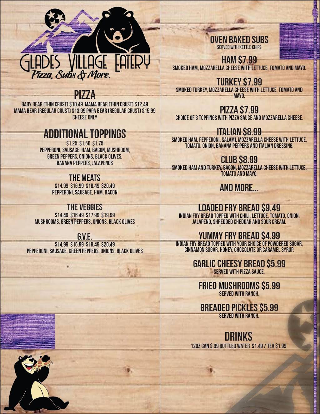 Glades Village Eatery | restaurant | 680 Glades Rd #7, Gatlinburg, TN 37738, USA | 8653251561 OR +1 865-325-1561