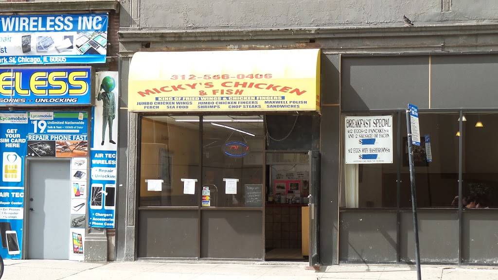 Micky’s Chicken & Fish | restaurant | 408 S Clark St, Chicago, IL 60605, USA | 3125660406 OR +1 312-566-0406