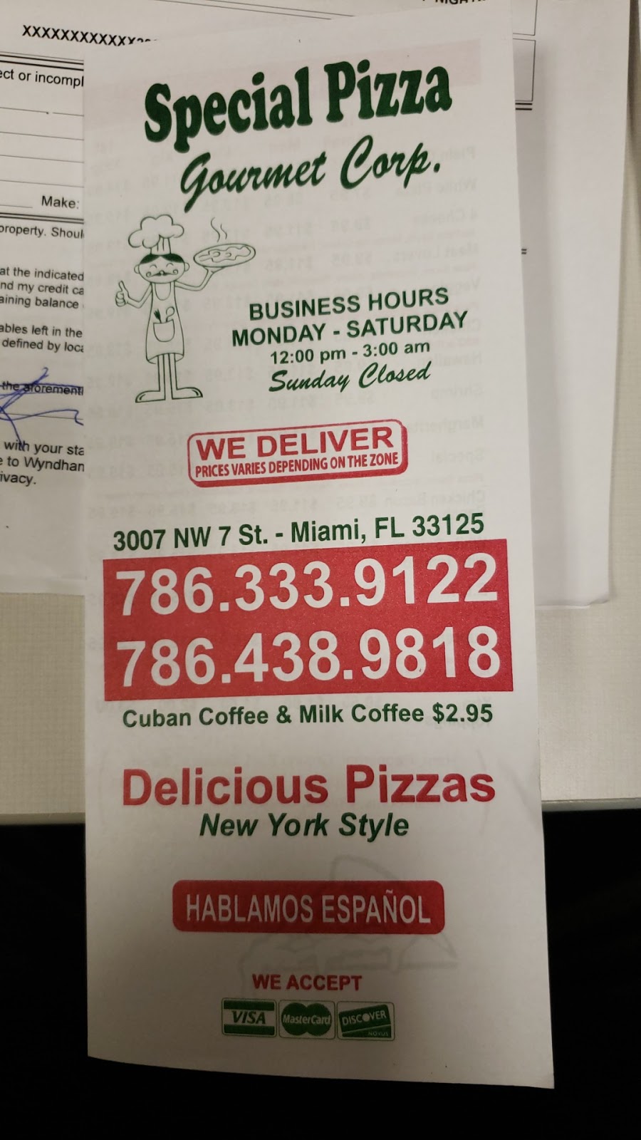 Special Pizza Gourmet | restaurant | 3007 NW 7th St, Miami, FL 33125, USA | 7863339122 OR +1 786-333-9122