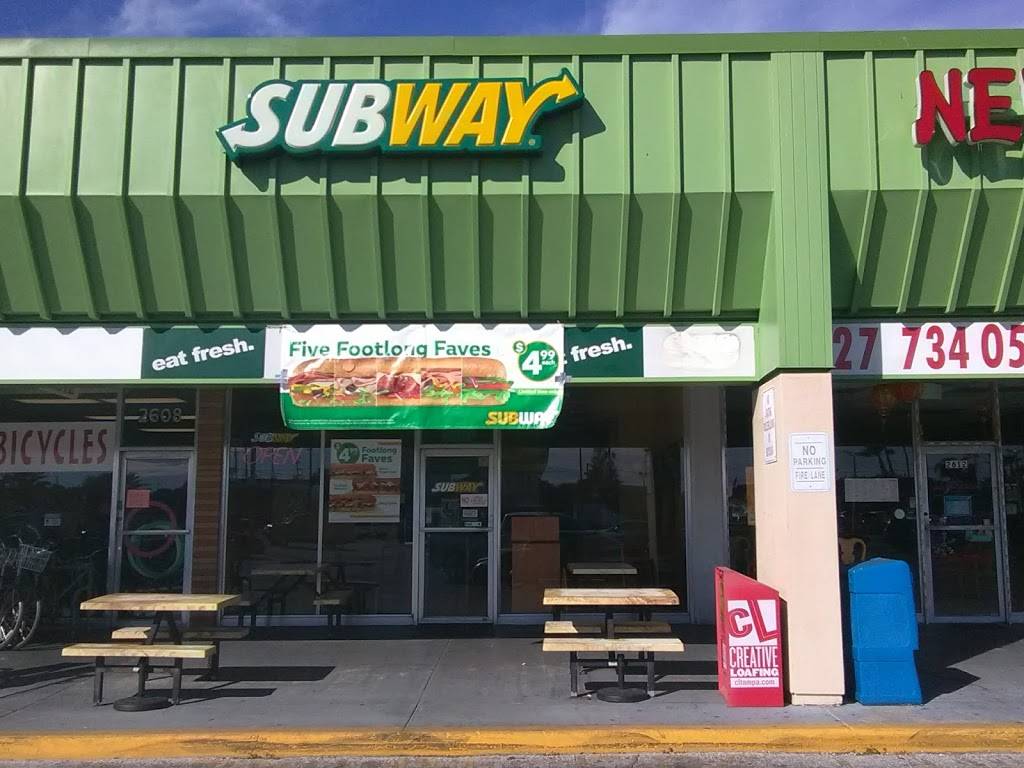 Subway Restaurants | restaurant | 2610 Bayshore Blvd, Dunedin, FL 34698, USA | 7277340521 OR +1 727-734-0521