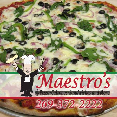 Maestros Pizza | restaurant | 6070 S 12th St, Kalamazoo, MI 49009, USA | 2693722222 OR +1 269-372-2222