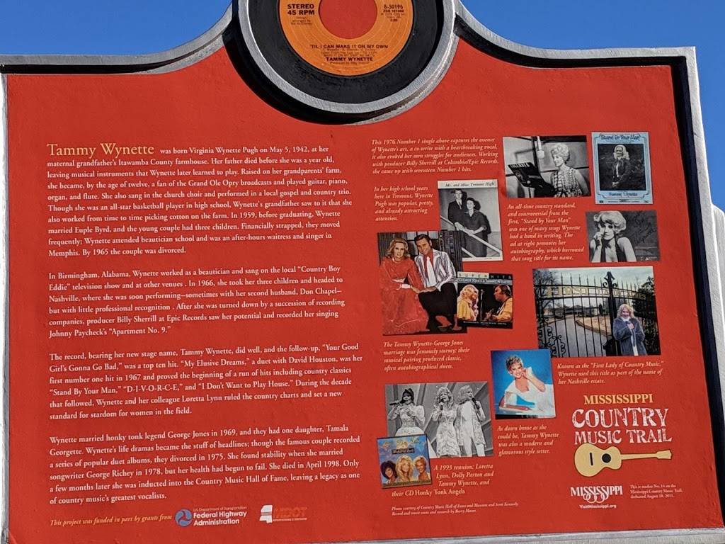 Tammy Wynette Legacy Park Restaurant | restaurant | Tremont, MS 38876, USA | 6626523068 OR +1 662-652-3068