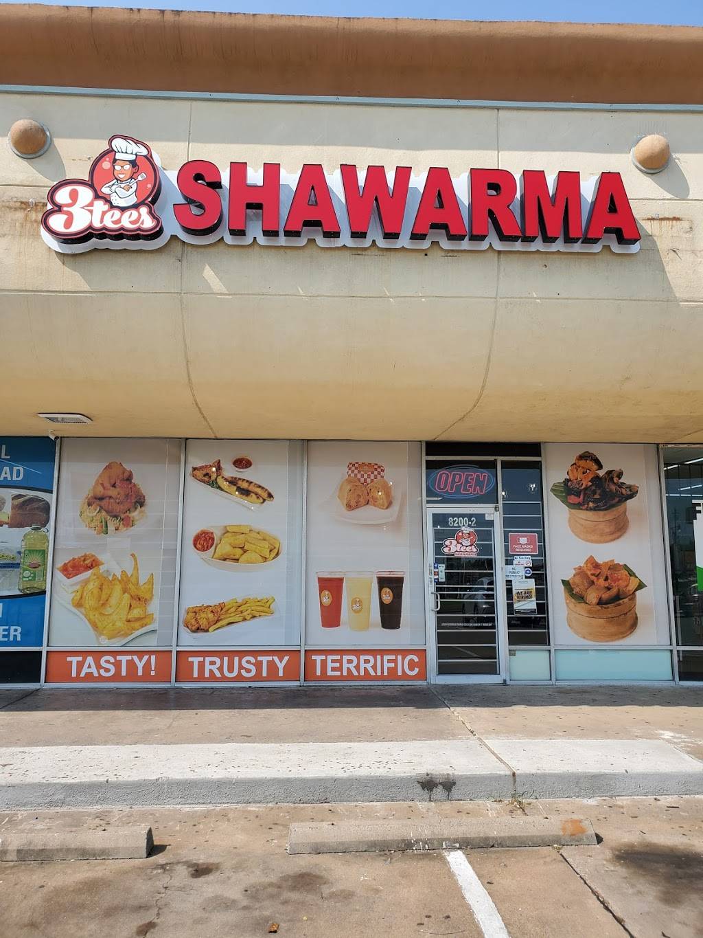 3teeshawarma | restaurant | 8200 Wilcrest Dr Suite 2, Houston, TX 77072, USA | 2812726903 OR +1 281-272-6903