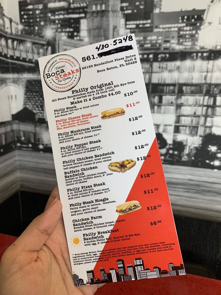 Boca Steaks | restaurant | 23133 Sandalfoot Plaza Dr #2, Boca Raton, FL 33428, USA | 5614305248 OR +1 561-430-5248