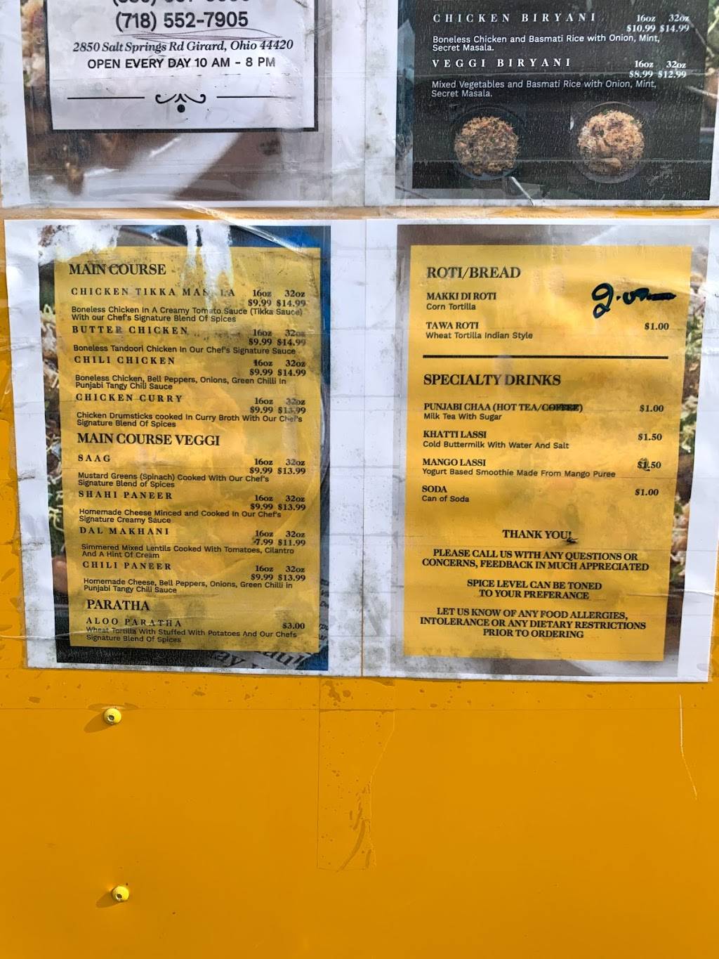 Punjabi Dhaba | restaurant | 2850 Salt Springs Rd, Girard, OH 44420, USA | 2348305150 OR +1 234-830-5150