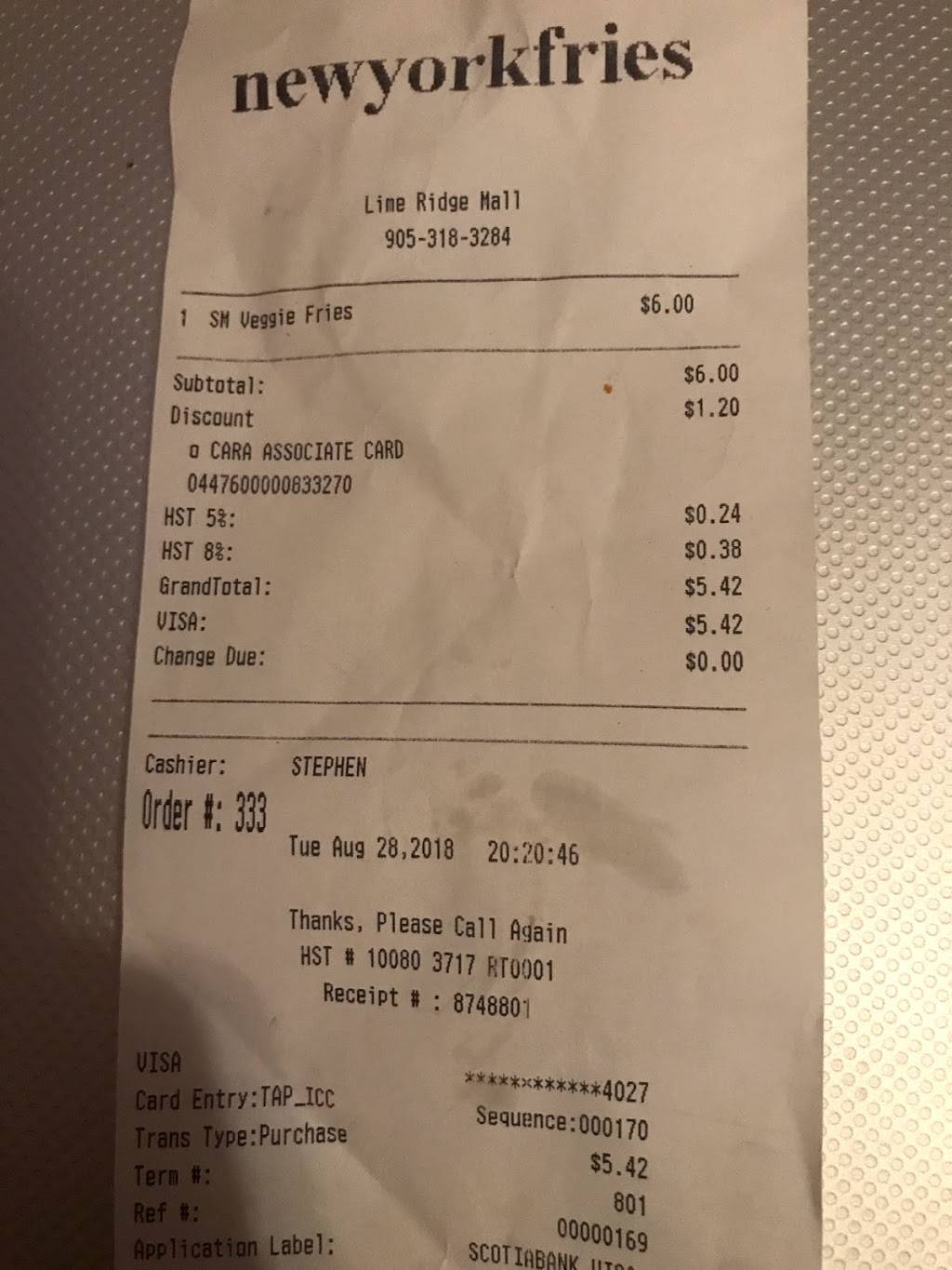 New York Fries - Limeridge Mall | restaurant | 999 Upper Wentworth Road Unit F11, Hamilton, ON L9A 4X5, Canada | 9053183284 OR +1 905-318-3284