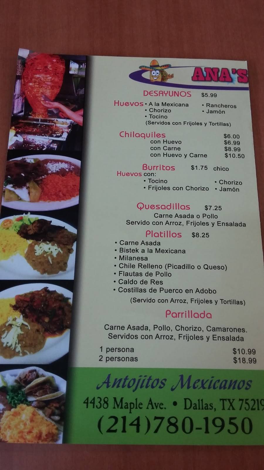 Anas Taqueria | restaurant | 4626 Maple Ave, Dallas, TX 75219, USA | 2147801950 OR +1 214-780-1950