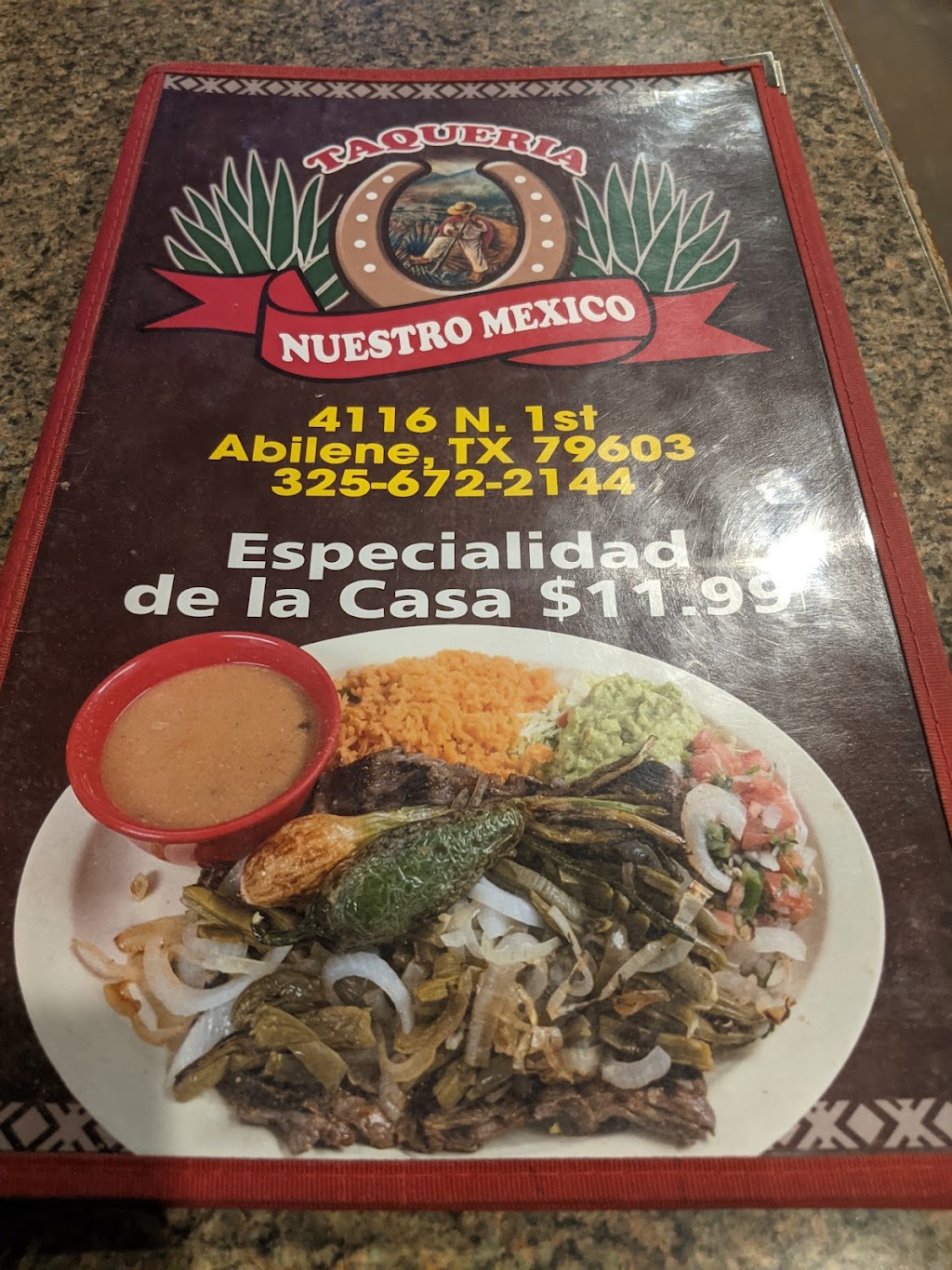 Taqueria Nuestro Mexico | restaurant | 4116 N 1st St, Abilene, TX 79603, USA | 3256722144 OR +1 325-672-2144