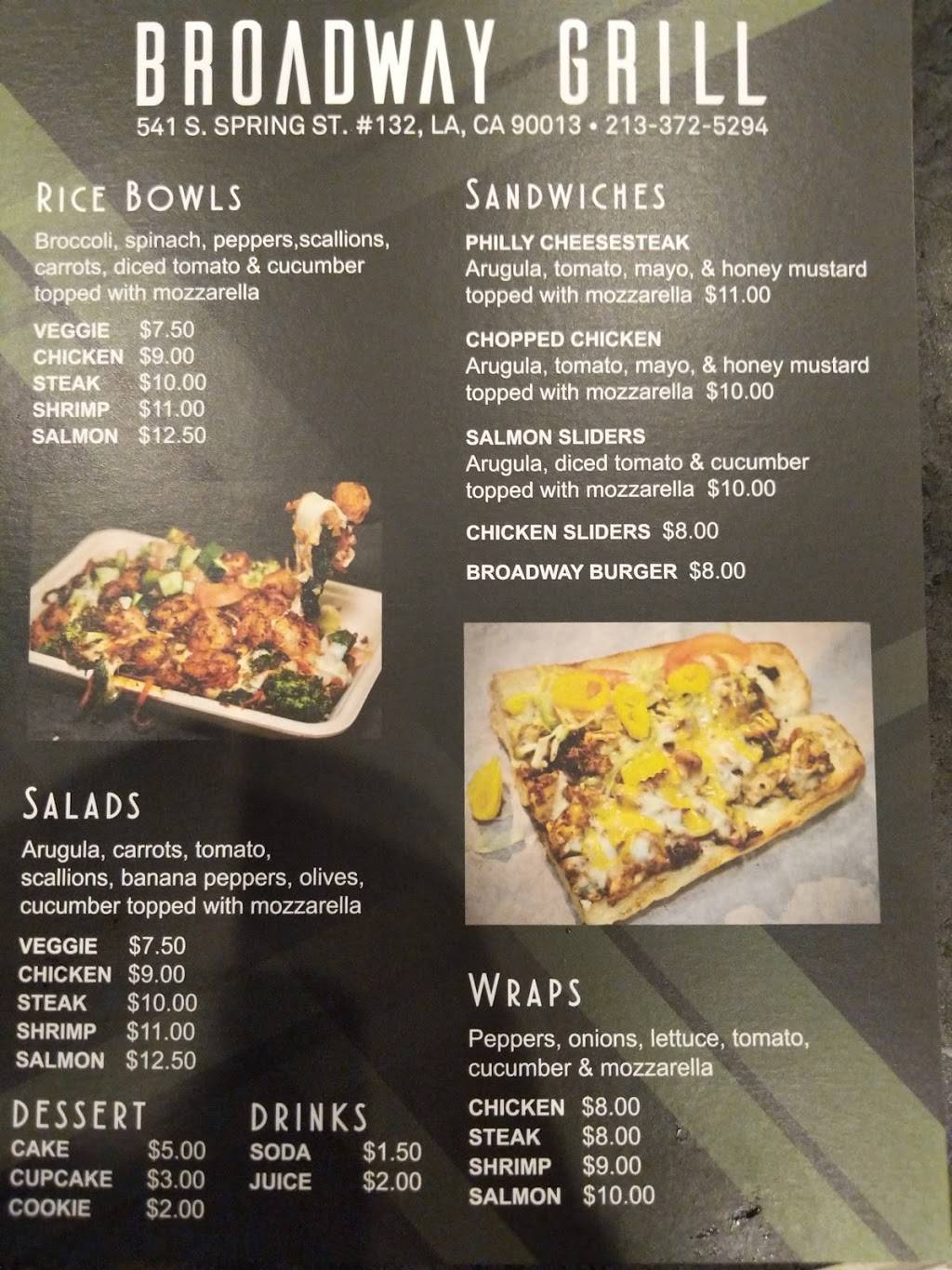 Broadway Grill | restaurant | 541 S Spring St #132, Los Angeles, CA 90013, USA | 2133725294 OR +1 213-372-5294