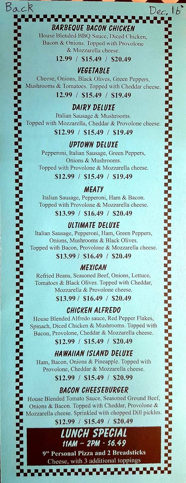 Uptown Pizza Tomah | meal delivery | 104 E Washington St, Tomah, WI 54660, USA | 6083727412 OR +1 608-372-7412