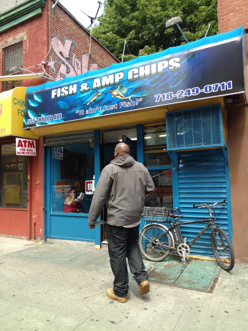 Fish & Amp Chips | restaurant | 555 Throop Ave, Brooklyn, NY 11216, USA | 7182490711 OR +1 718-249-0711