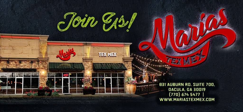 Marias Tex-Mex | restaurant | 831 Auburn Rd Suite 700, Dacula, GA 30019, USA | 7706745477 OR +1 770-674-5477