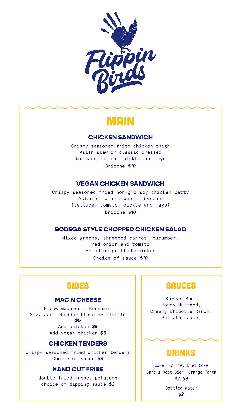 Flippin Birds | restaurant | 1340 Poydras St #1770, New Orleans, LA 70112, USA | 5046553878 OR +1 504-655-3878