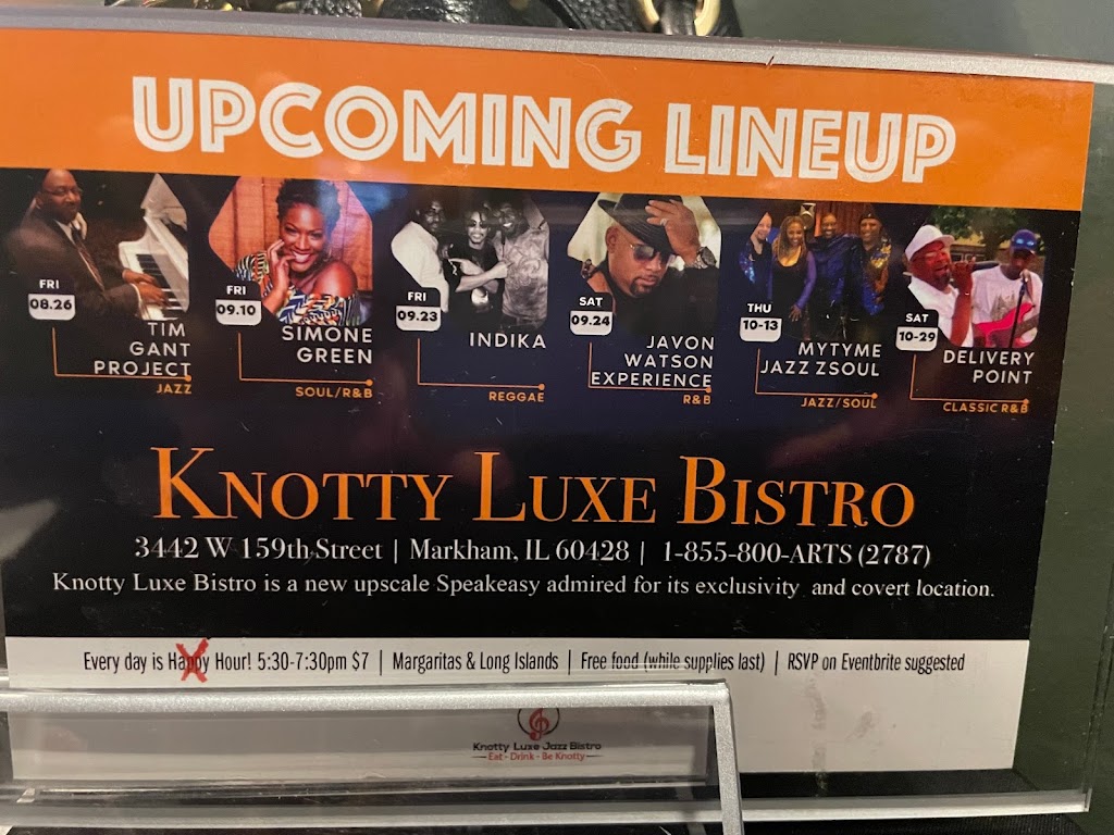 Knotty Luxe | restaurant | 3442 W 159th St, Markham, IL 60428, USA | 8555668891 OR +1 855-566-8891