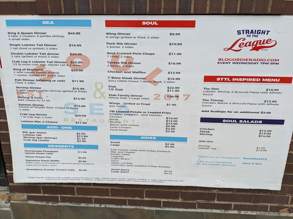 Soul & Sea | restaurant | 1728 E Carson St, Pittsburgh, PA 15203, USA | 4125865656 OR +1 412-586-5656