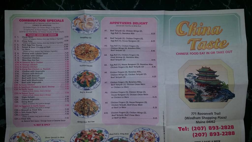 China Taste | restaurant | 771 Roosevelt Trail # 1, Windham, ME 04062, USA | 2078932288 OR +1 207-893-2288