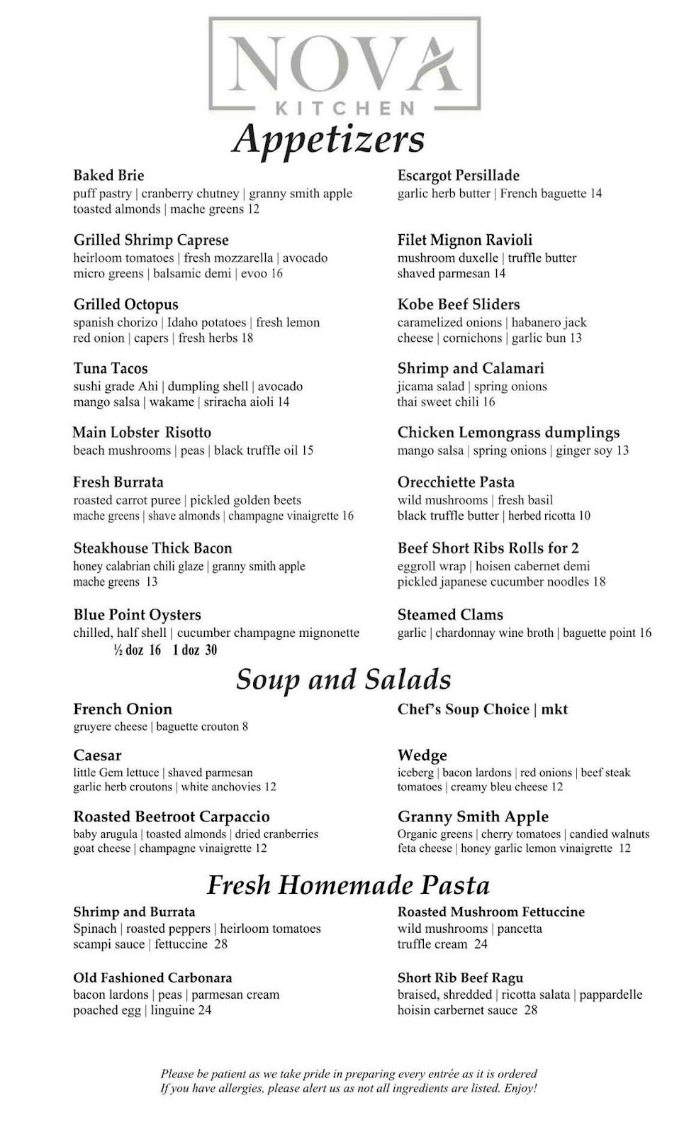 Nova Kitchen Restaurant and Bar | restaurant | 580 NY-303 Ste 7, Blauvelt, NY 10913, USA | 8458482115 OR +1 845-848-2115