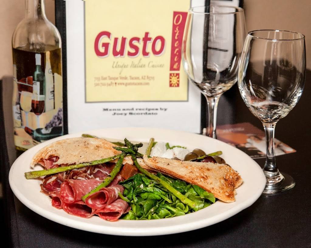 Gusto Osteria | restaurant | 7153 E Tanque Verde Rd, Tucson, AZ 85715, USA | 5207229487 OR +1 520-722-9487