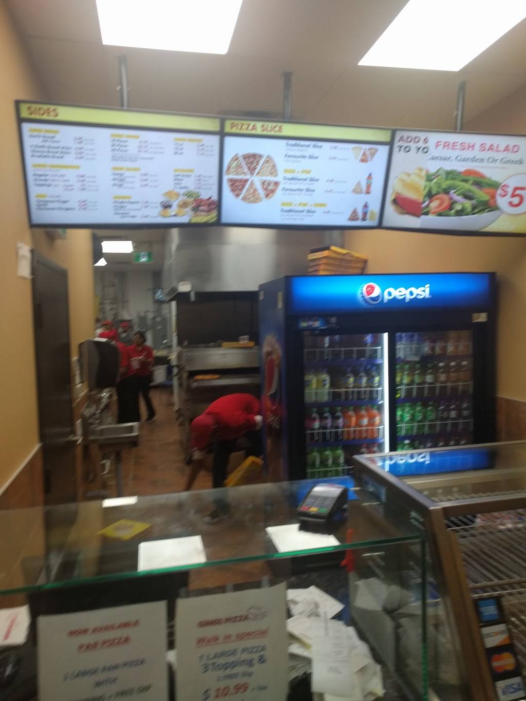 Ginos Pizza | restaurant | 45 Dusk Dr, Brampton, ON L6Y 0H7, Canada | 8663104466 OR +1 866-310-4466