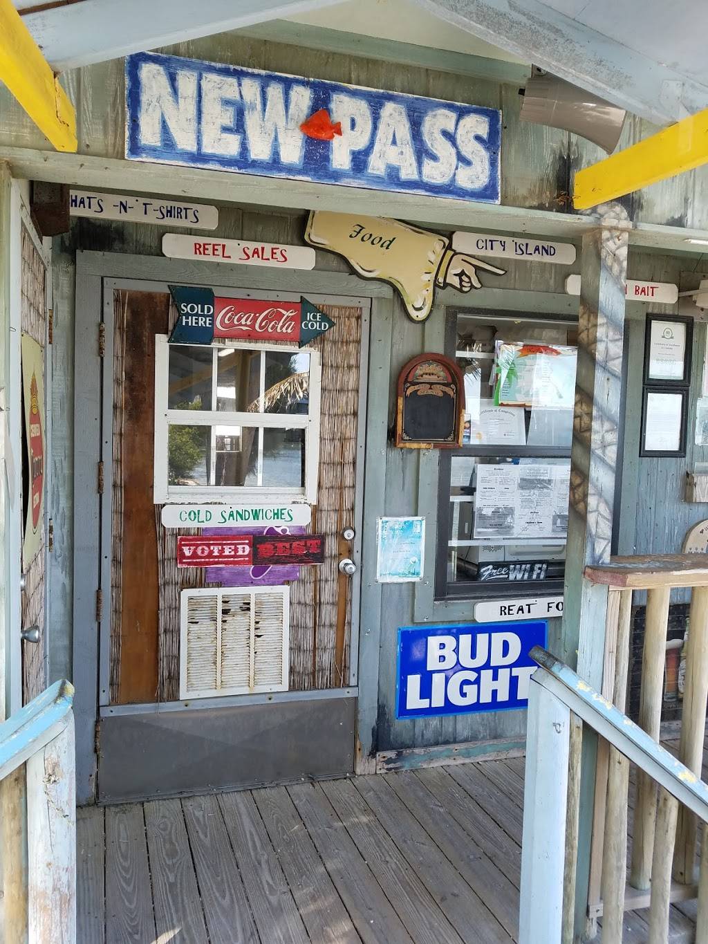 New Pass Grill & Bait Shop | restaurant | 1505 Ken Thompson Pkwy, Sarasota, FL 34236, USA | 9413883050 OR +1 941-388-3050