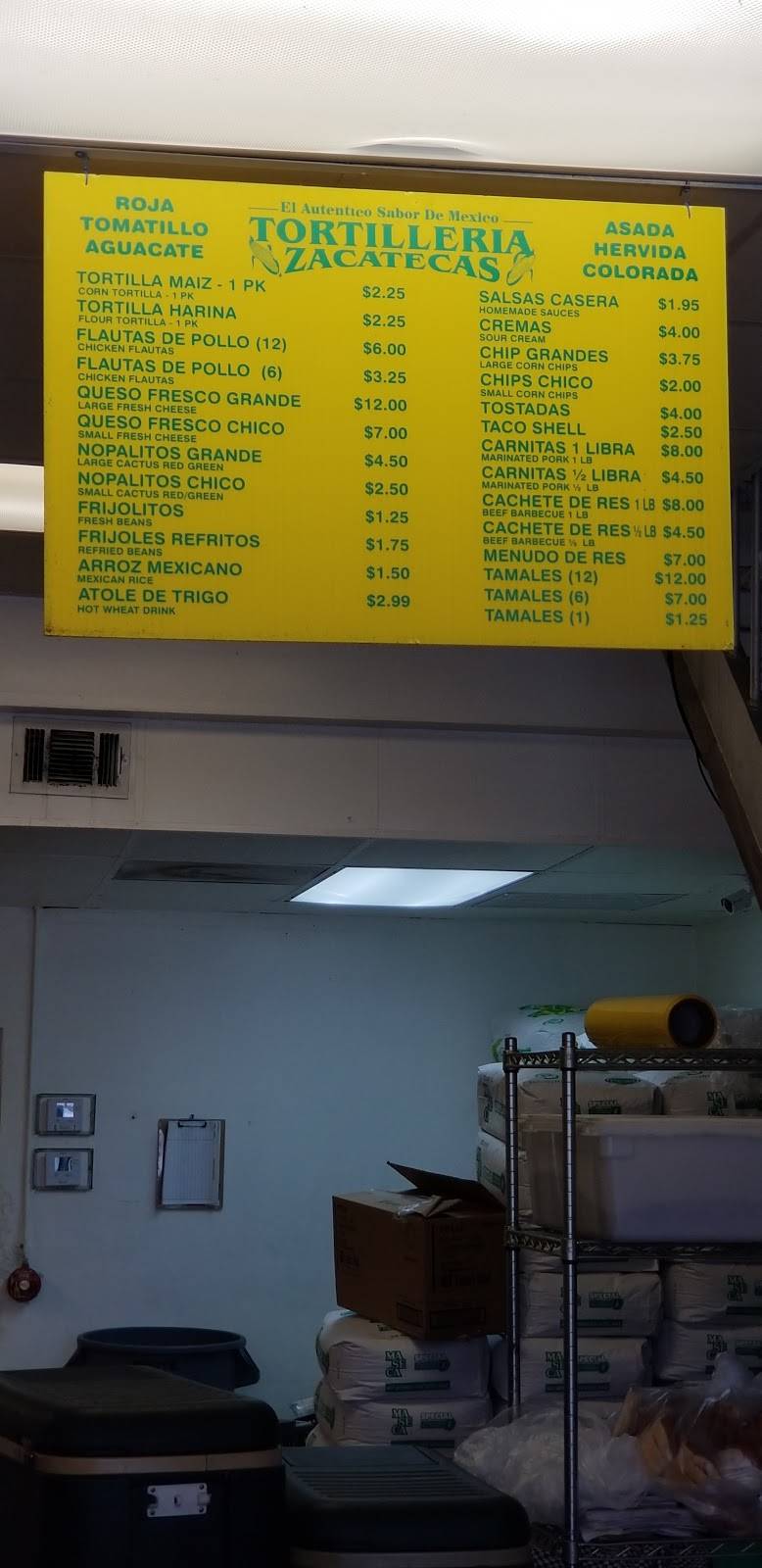 Tortilleria Zacatecas | restaurant | 622 Freeport St, Houston, TX 77015, USA | 7133307600 OR +1 713-330-7600