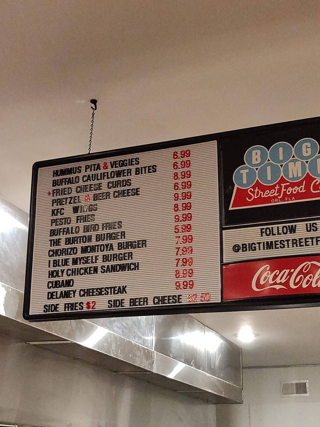 Big Time Street Food Co | restaurant | 805 E Washington St, Orlando, FL 32801, USA | 4078015464 OR +1 407-801-5464