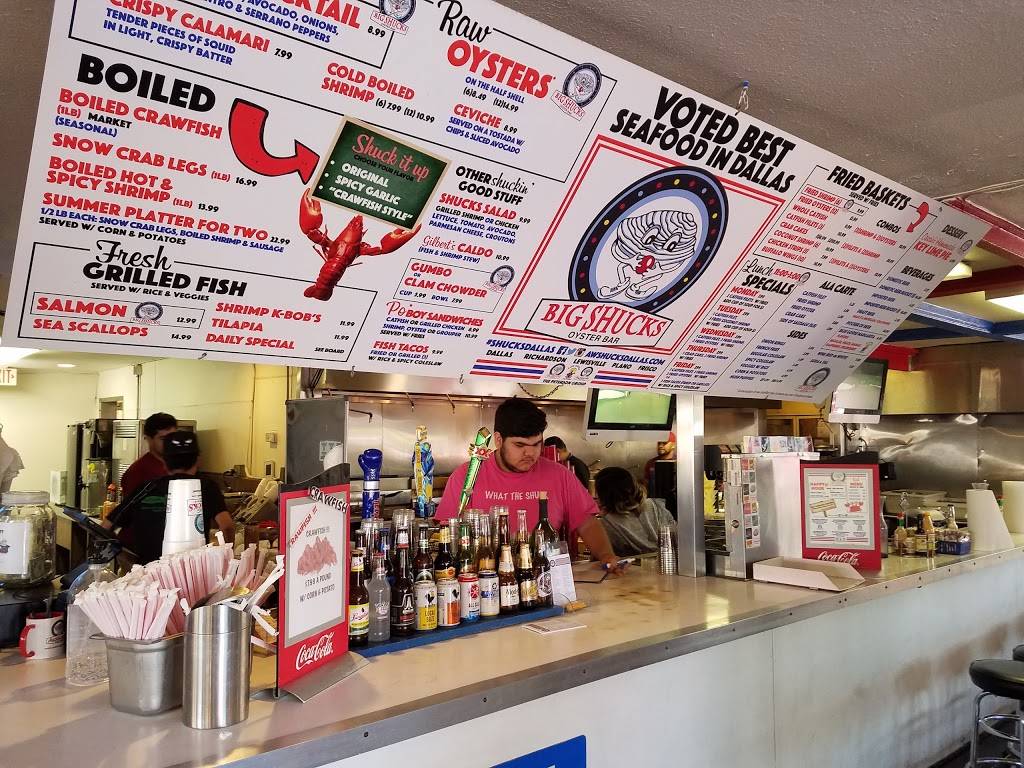 Big Shucks | restaurant | 6232 E Mockingbird Ln, Dallas, TX 75214, USA | 2148876353 OR +1 214-887-6353
