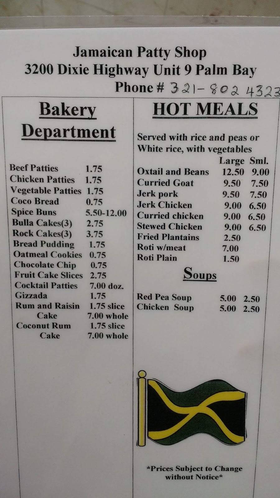 Jamaican place - Steve & Bev | restaurant | 3200 Dixie Hwy NE, Palm Bay, FL 32905, USA | 3218024323 OR +1 321-802-4323