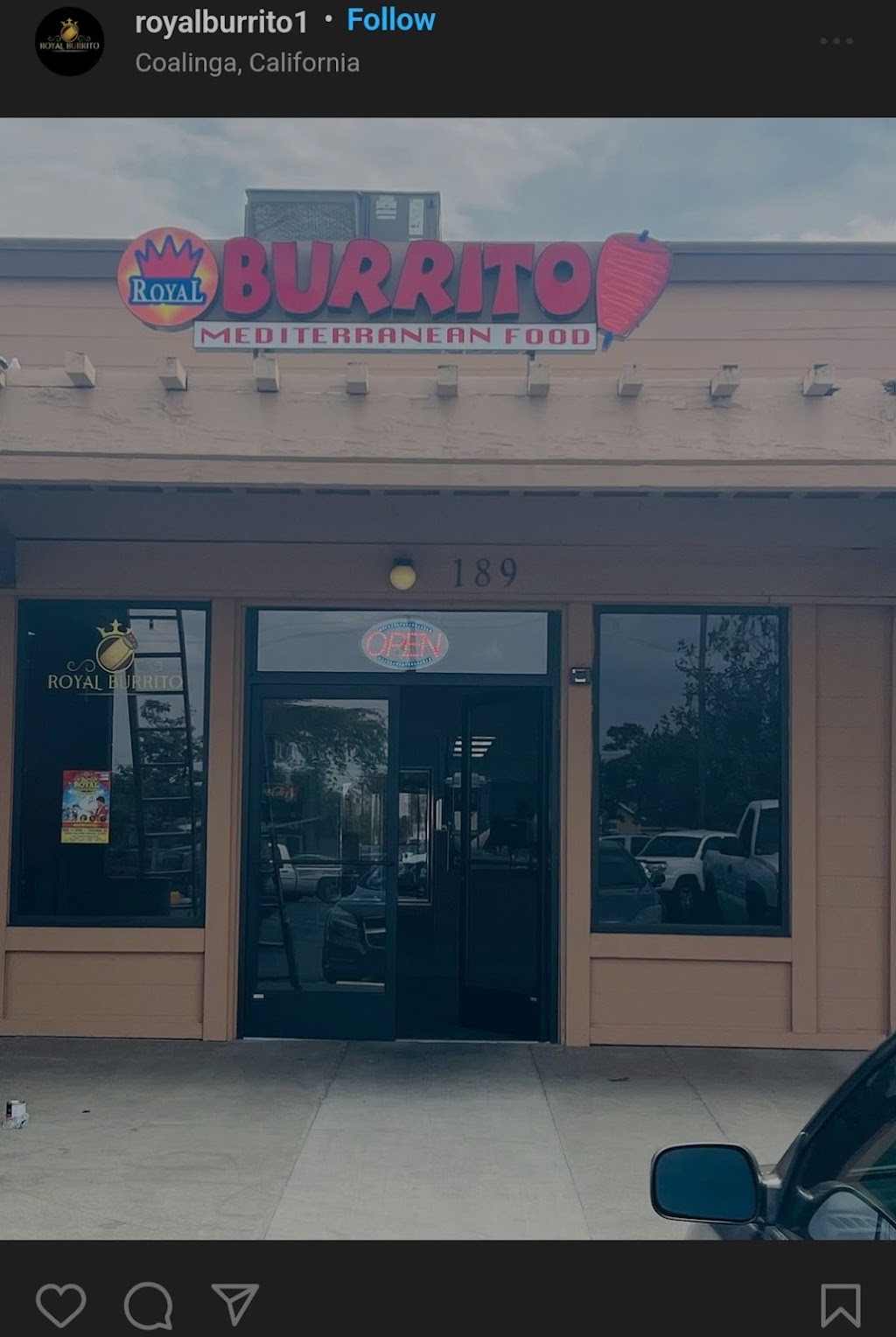 Royal Burrito | restaurant | 189 W Polk St, Coalinga, CA 93210, USA | 5599355000 OR +1 559-935-5000
