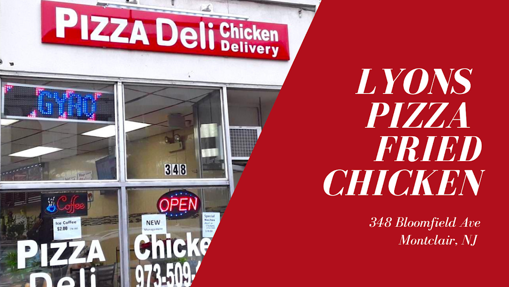 Lyons Pizza Fried Chicken | restaurant | 348 Bloomfield Ave, Montclair, NJ 07042, USA | 9735091010 OR +1 973-509-1010