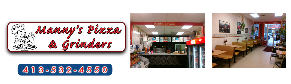 Mannys Pizza & Grinders | restaurant | 510 Westfield Rd, Holyoke, MA 01040, USA | 4135324550 OR +1 413-532-4550