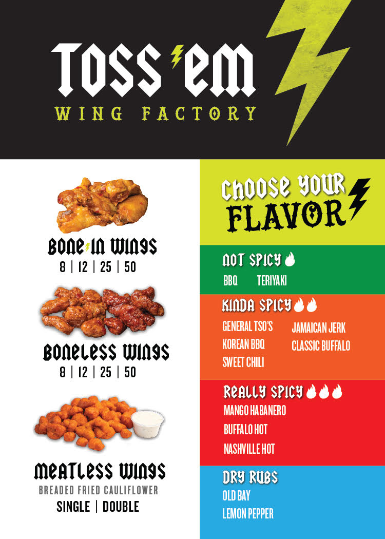 Toss Em Wing Factory | meal takeaway | 2053 W Ave J, Lancaster, CA 93536, USA | 6617231200 OR +1 661-723-1200