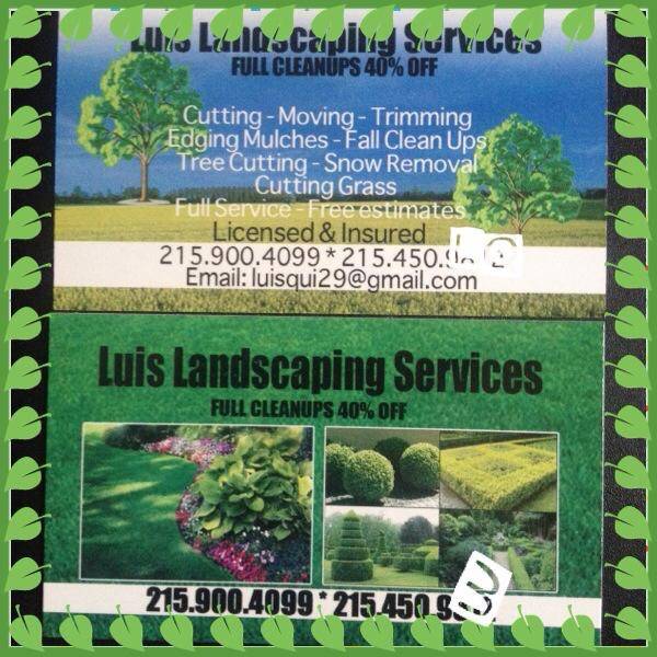 Luis landscaping | restaurant | 323 Lindley Ave, Philadelphia, PA 19120, USA | 2159004099 OR +1 215-900-4099