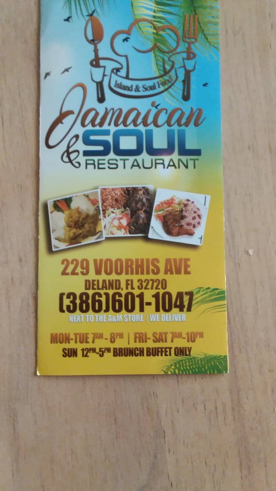 Jamaican and Soul Restaurant | restaurant | 229 E Voorhis Ave, DeLand, FL 32724, USA | 3866011047 OR +1 386-601-1047