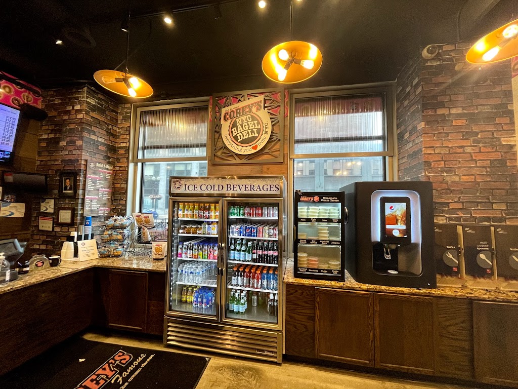 Coreys NYC Bagel Deli | bakery | 515 N Dearborn St, Chicago, IL 60654, USA | 3129239999 OR +1 312-923-9999