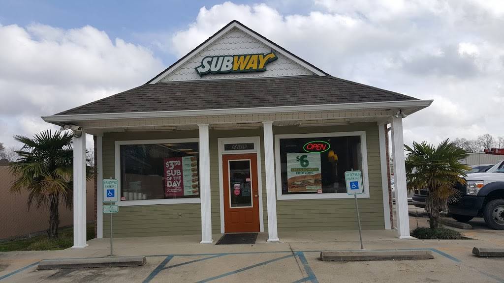 Subway | meal takeaway | 18810 LA-22, Maurepas, LA 70449, USA | 2256986659 OR +1 225-698-6659