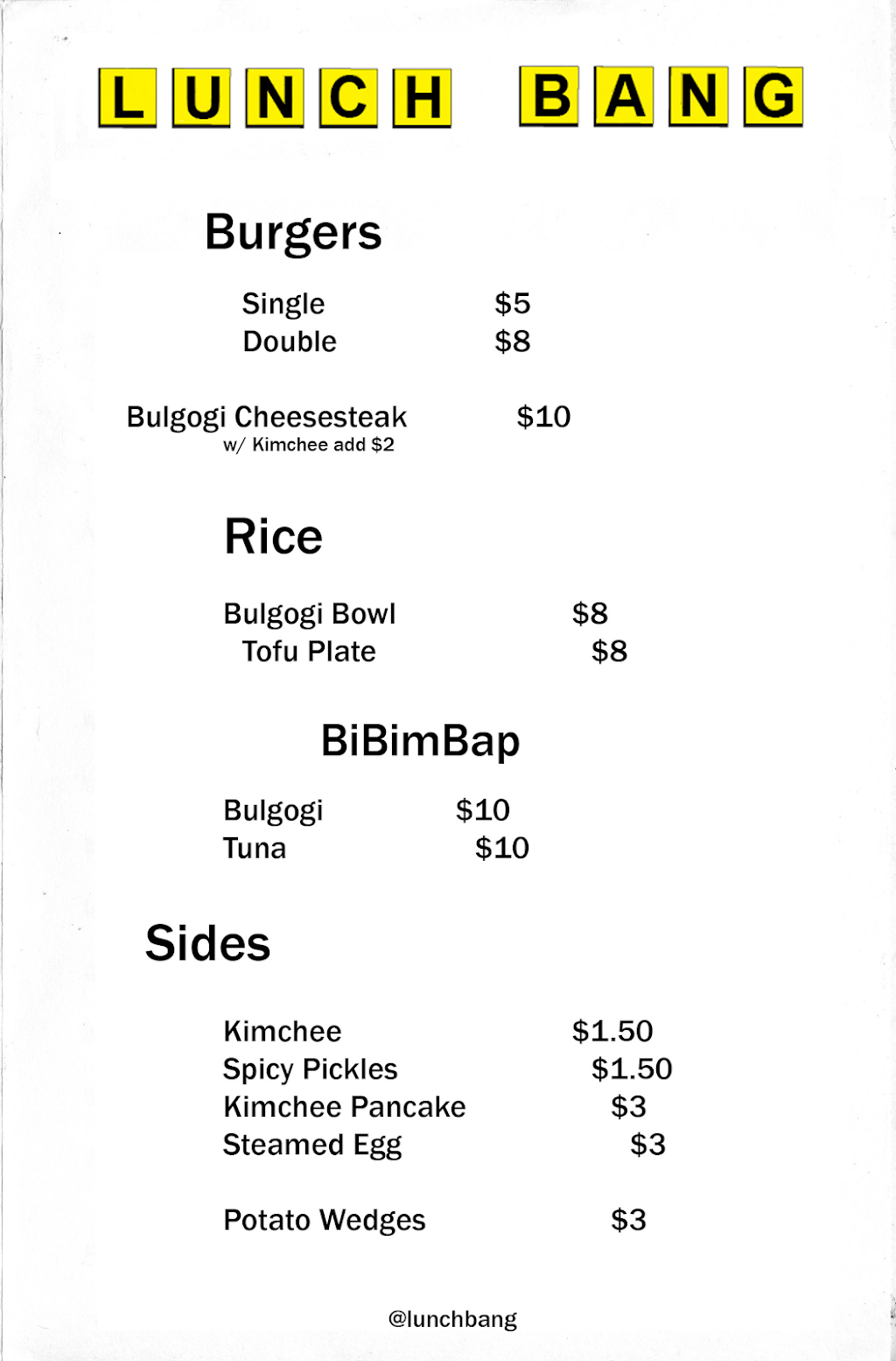 Lunch Bang | restaurant | 1704 S Grand Ave, Santa Ana, CA 92705, USA | 7145470995 OR +1 714-547-0995