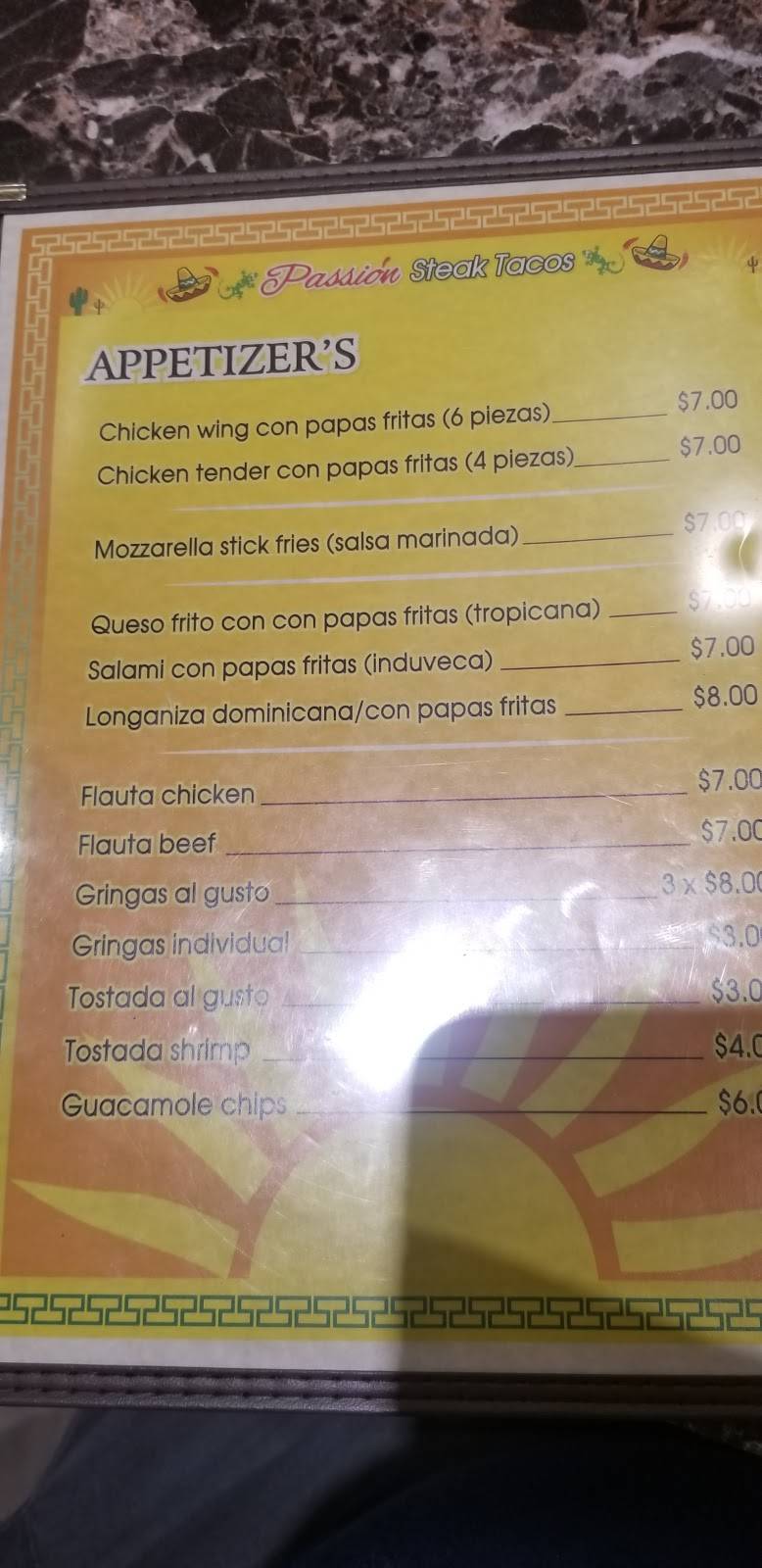 Taqueria Passion Steak Tacos | restaurant | 100 Willow St, Lawrence, MA 01841, USA | 9786558947 OR +1 978-655-8947