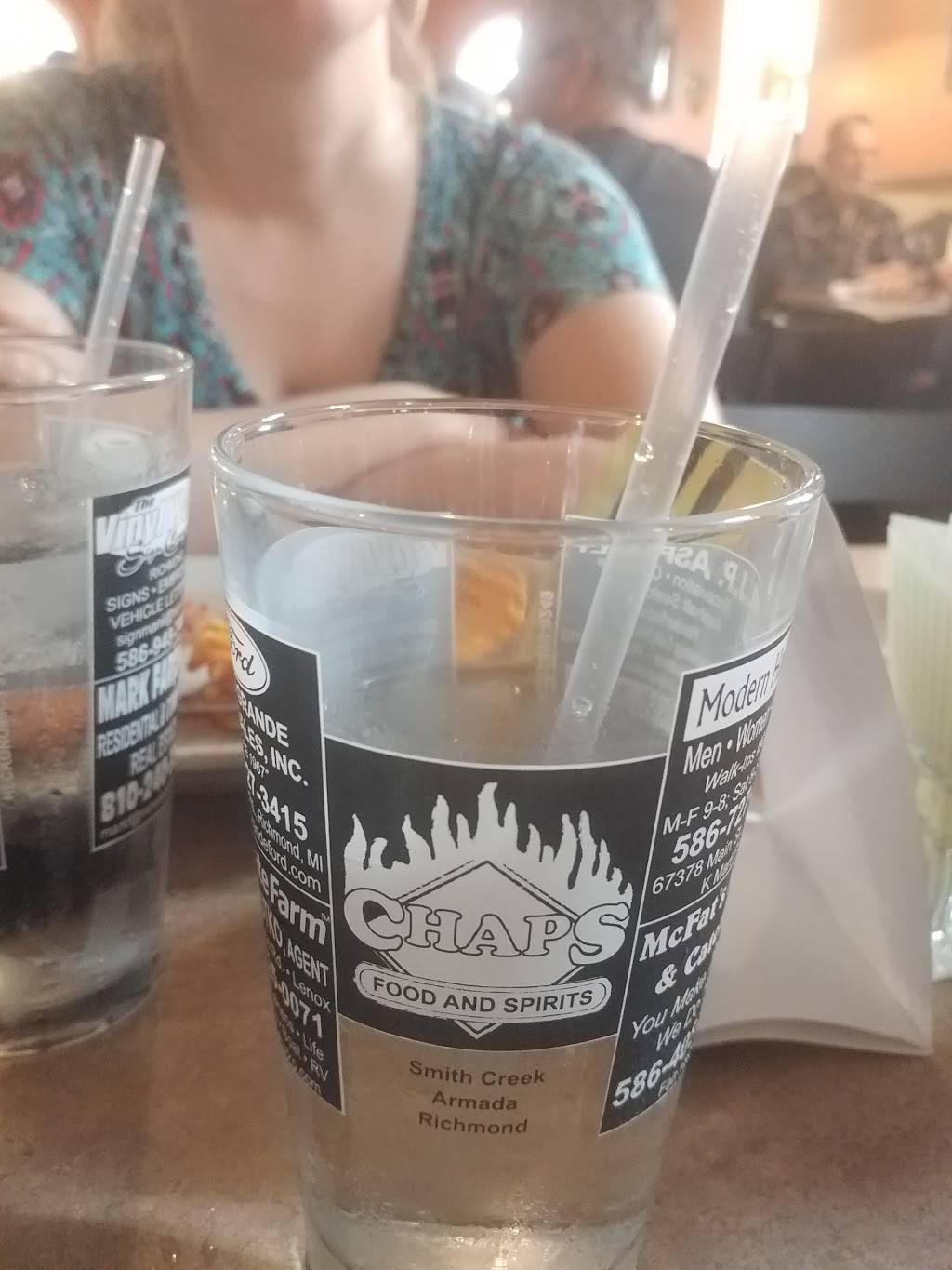 Chaps | restaurant | 69294 Main St, Richmond, MI 48062, USA | 5867274500 OR +1 586-727-4500