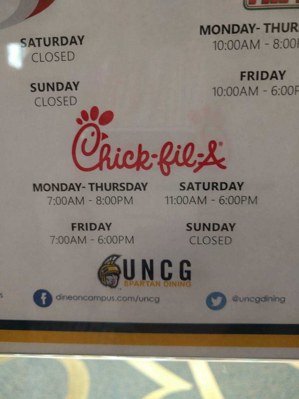 Chick-fil-A | restaurant | 516 Stirling St, Greensboro, NC 27412, USA | 3363345443 OR +1 336-334-5443