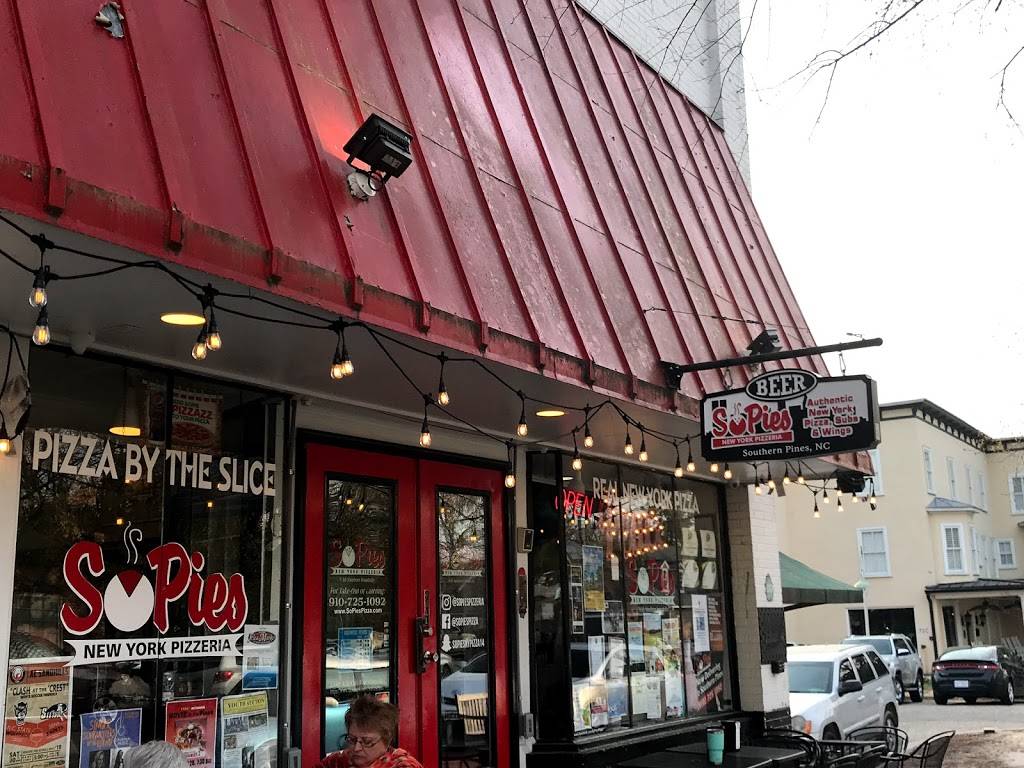 SoPies NY Pizzeria | restaurant | 130 W New Hampshire Ave, Southern Pines, NC 28387, USA | 9107251092 OR +1 910-725-1092