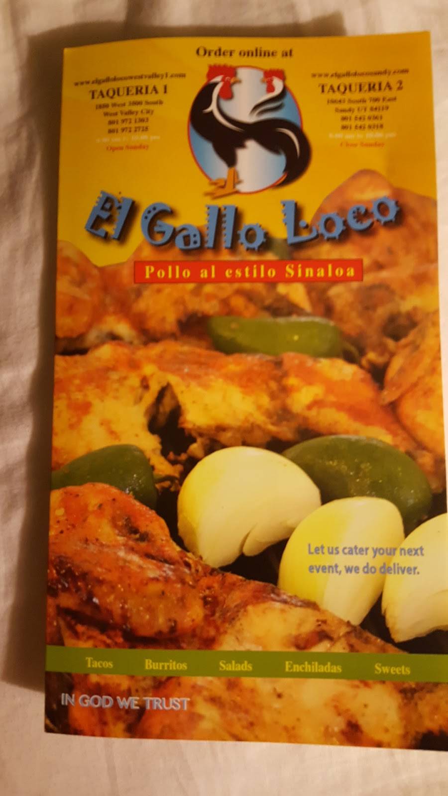 El Gallo Loco | restaurant | 1850 3500 S, Salt Lake City, UT 84119, USA | 8019721303 OR +1 801-972-1303
