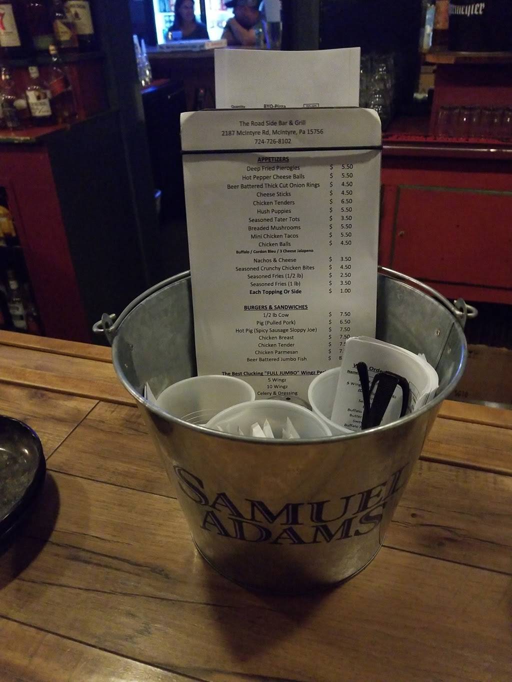 The Roadside Bar & Grill | restaurant | 2187 McIntyre Rd, McIntyre, PA 15756, USA | 7247268102 OR +1 724-726-8102