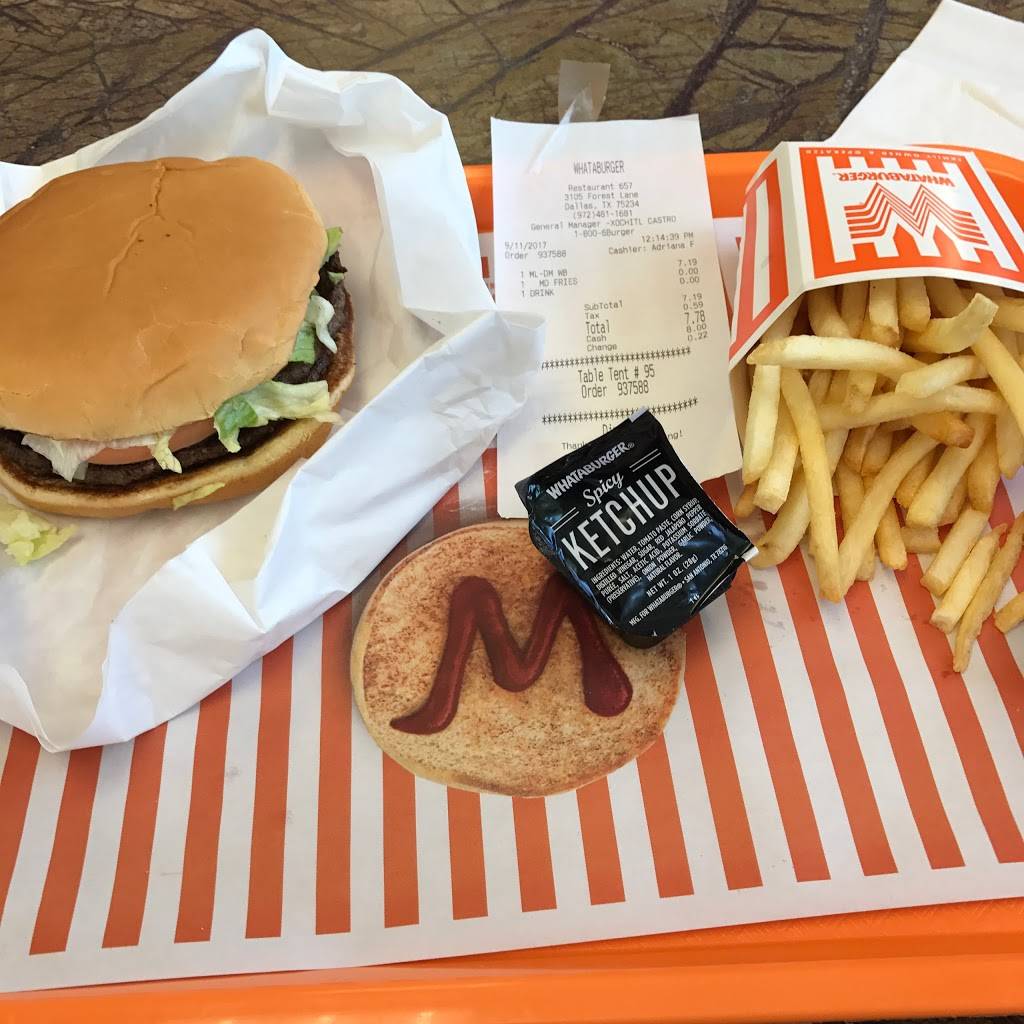 Whataburger | restaurant | 3105 Forest Ln, Dallas, TX 75234, USA | 9724811681 OR +1 972-481-1681