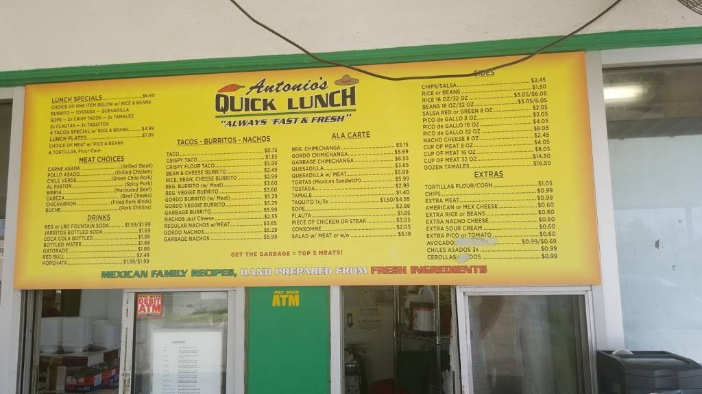 Antonios Quick Lunch | restaurant | 5843 Feather River Blvd, Olivehurst, CA 95961, USA | 5307436300 OR +1 530-743-6300