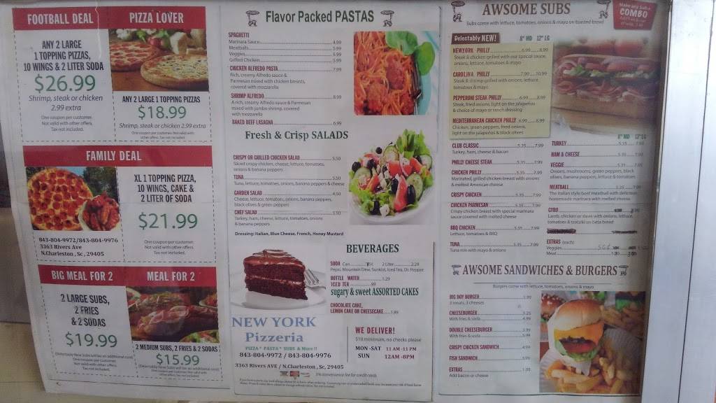 New York pizzeria | restaurant | 3363 Rivers Ave, North Charleston, SC 29405, USA | 8438049972 OR +1 843-804-9972
