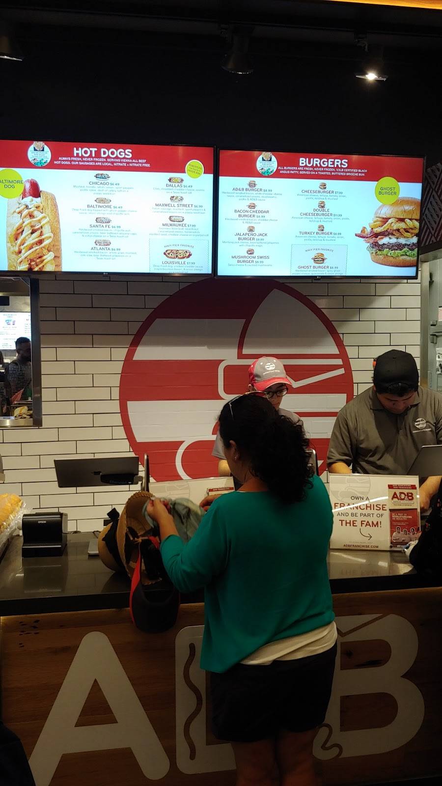 AD&B...Americas Dog & Burger Navy Pier | restaurant | 700 E Grand Ave #121, Chicago, IL 60611, USA | 3128404000 OR +1 312-840-4000