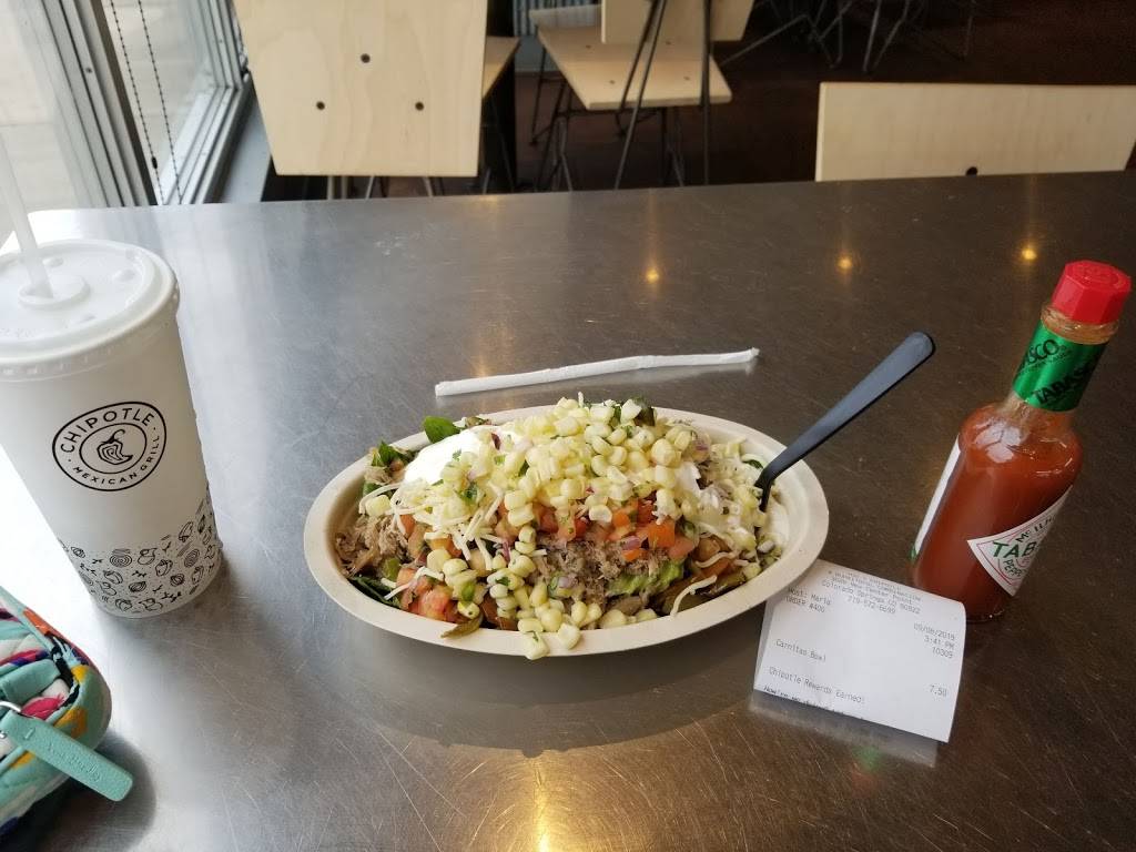 Chipotle Mexican Grill | restaurant | 3026 New Center Point, Colorado Springs, CO 80922, USA | 7195726699 OR +1 719-572-6699