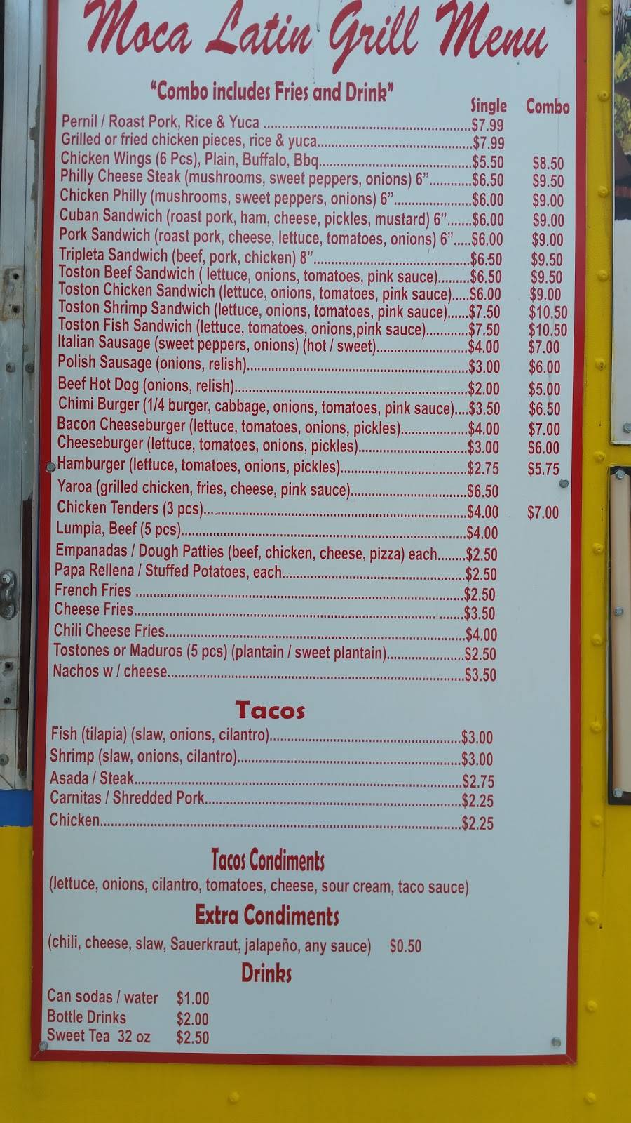 Moca Latin Grill | restaurant | 2292 Mayport Rd #50, Atlantic Beach, FL 32233, USA | 9042407720 OR +1 904-240-7720