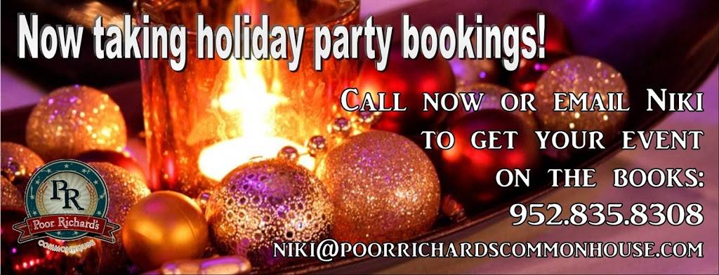 Poor Richards Commonhouse | restaurant | 8301 Normandale Blvd, Bloomington, MN 55437, USA | 9528358308 OR +1 952-835-8308